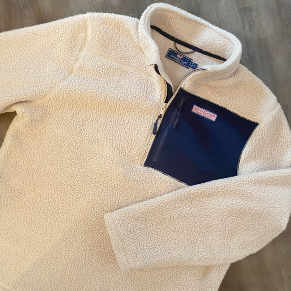 VINEYARD VINES Men's Sherpa Fleece 1/4 Zip Pullover